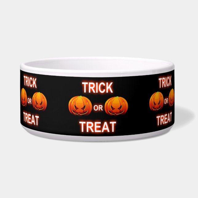 Dog Bowl Trick Or Treat Pumpkins (Front)