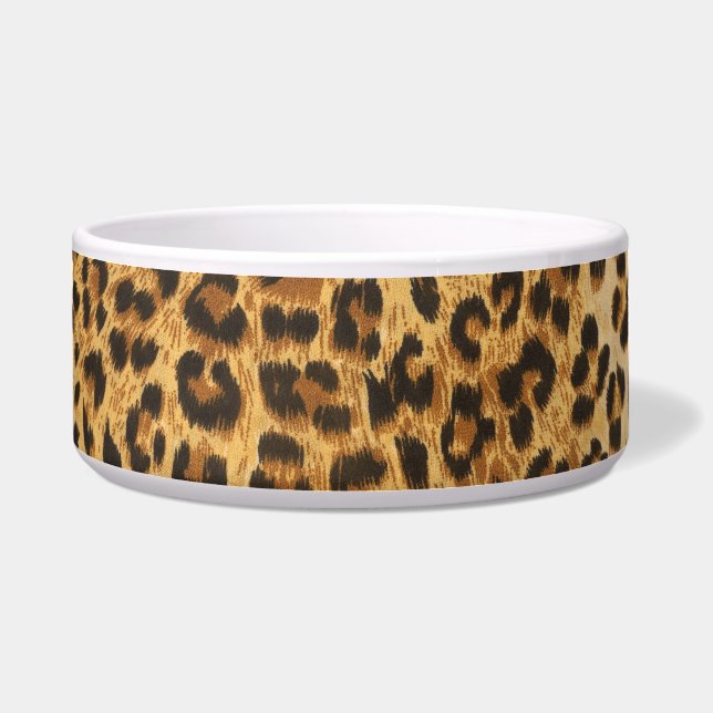 Dog bowl with leopard print (Front)