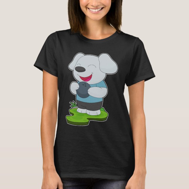 Dog Bowling Bowling ball T-Shirt (Front)