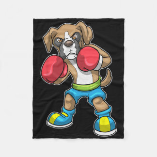 Dog Boxer Boxing Gloves Boxing For Men Women Girls Fleece Blanket