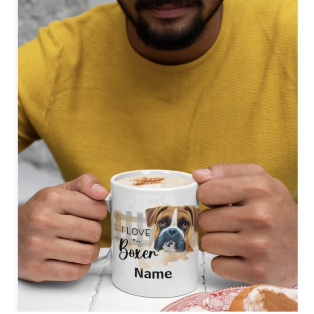 Dog Boxer Coffee Mug, Cup (Boxer Dog Pet Coffee Mug)