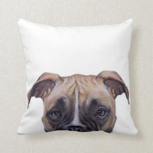 Dog boxer, original painting print by miart cushion
