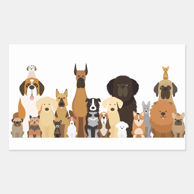 Dog Breed Dog Lover Pet Owner Fun Rectangular Sticker (Front)