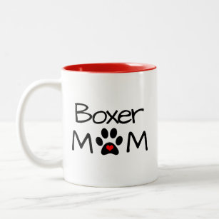Dog Breed Gifts, Boxer Mum Two-Tone Coffee Mug
