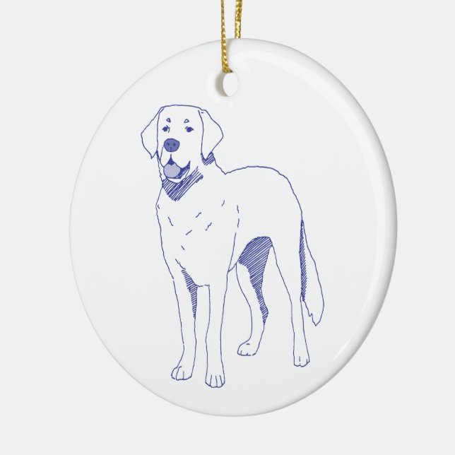 Dog breed Labrador Ceramic Tree Decoration (Left)