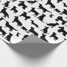 Dog Breed Silhouette Wrapping Paper