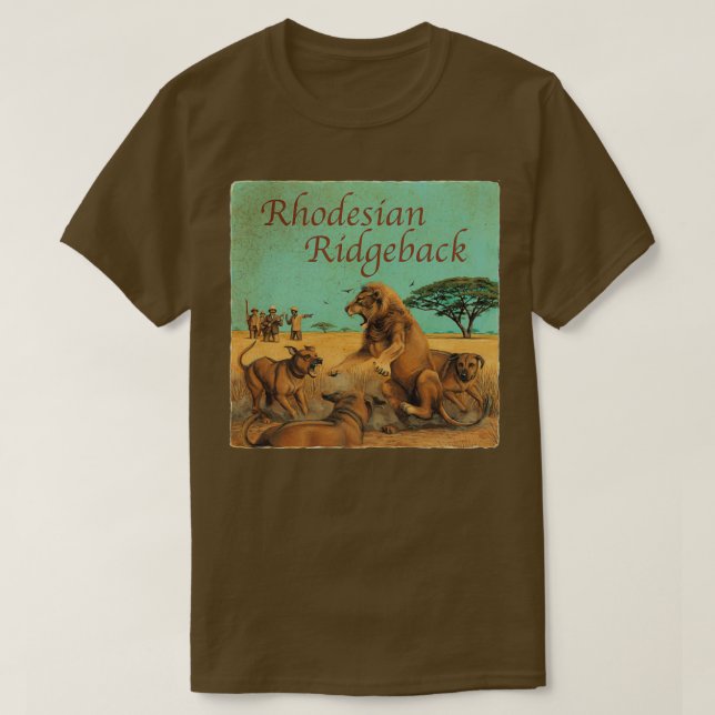 Dog Breed the Rhodesian Ridgeback T-Shirt (Design Front)