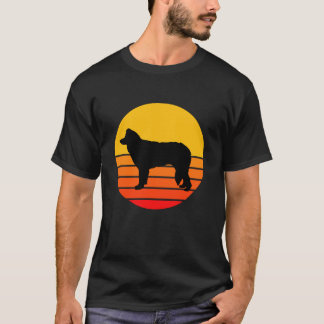 Dog Breed Welsh Sheepdog Dog Silhouette Retro Vint T-Shirt