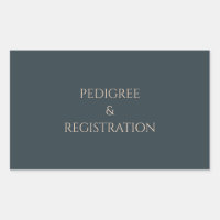 Dog Breeder Folder Label PEDIGREE & REGISTRATION