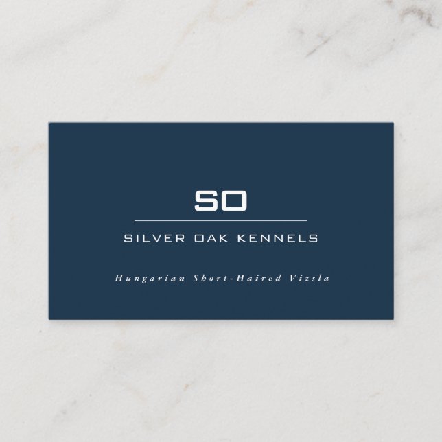 Dog Breeder QR Code Kennel Monogram  Business Card (Front)