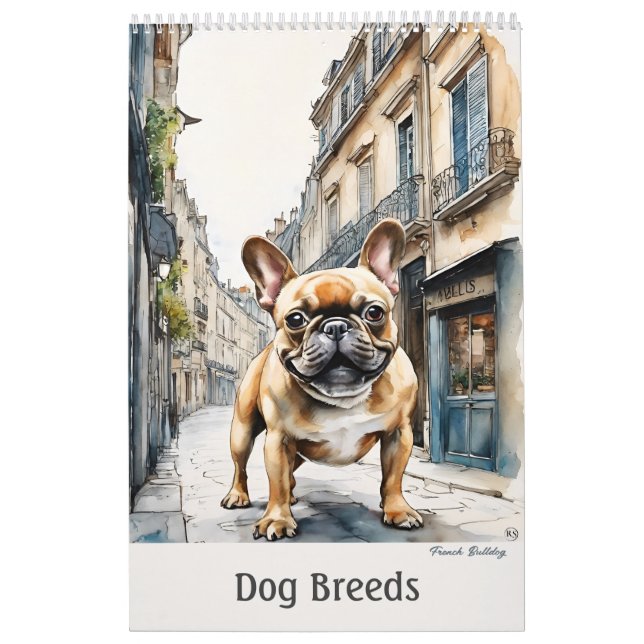 Dog Breeds Art Calendar (Cover)