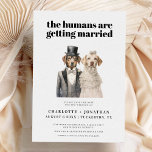 Dog Bride and Groom Funny Wedding Save the Date<br><div class="desc">Dog Bride and Groom Funny Wedding Save the Date</div>