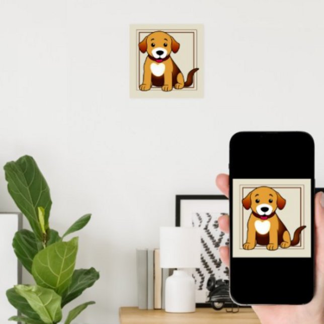 Dog Brown, sitting. Poster (Creator Uploaded)