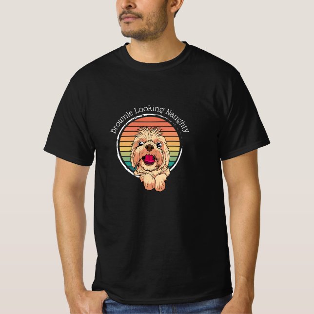 Dog Brownie Looking Naughty T-Shirt (Front)