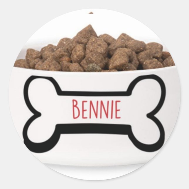 Dog buddy classic round sticker (Front)
