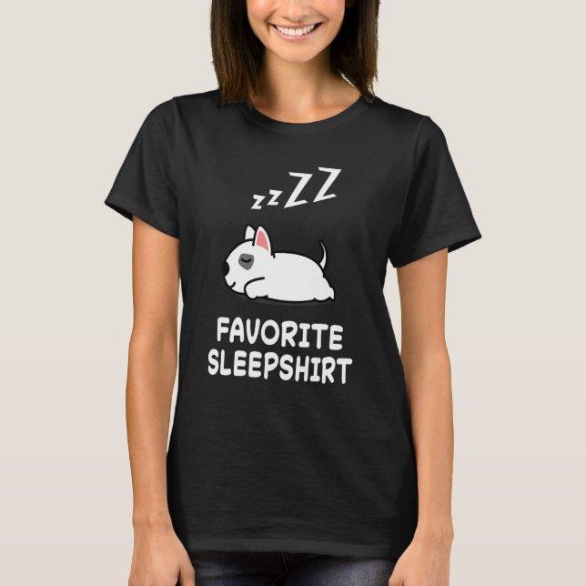 Dog Bull Terrier Dogs Nap Sleeping Sleep Pajama Ni T-Shirt (Front)