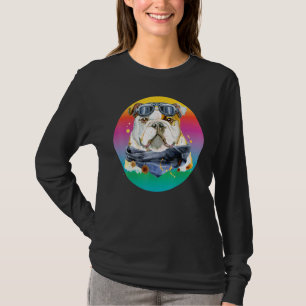 Dog Bulldog Womens Colourful English Bulldog Men T-Shirt