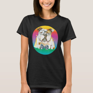 Dog Bulldog Womens Colourful English Bulldog Men T-Shirt