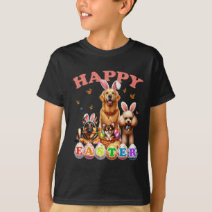 Dog Bunny Ears Happy Easter Egg Hunt Christian Hol T-Shirt