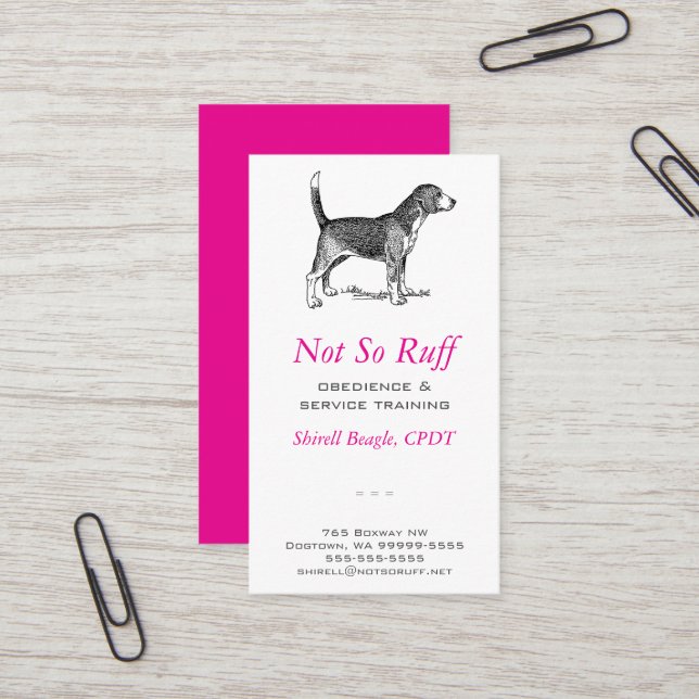 Dog Business Business Card (Front/Back In Situ)