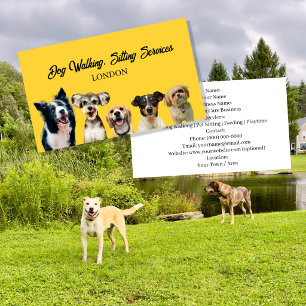 Dog Business Card Template Pet Services Dog Walk