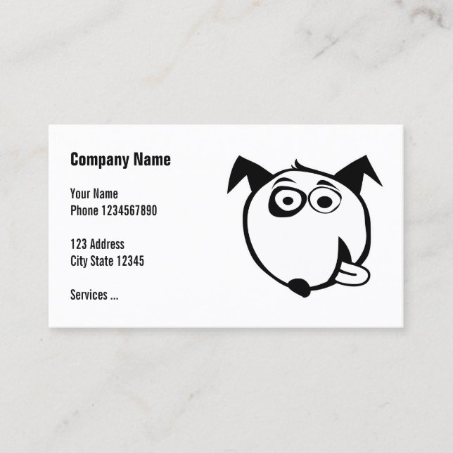 Dog business cards with cute illustration (Front)