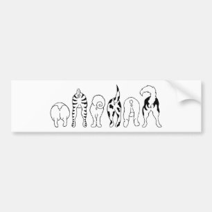 Dog Butts Bumper Sticker