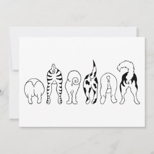 Dog Butts Invitation