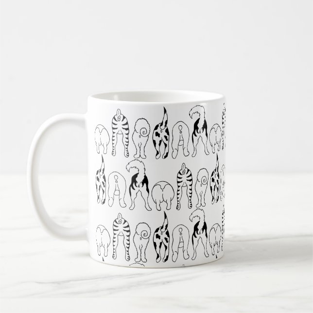 Dog Butts Pattern Coffee Mug (Left)
