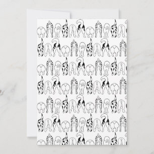 Dog Butts Pattern Holiday Card