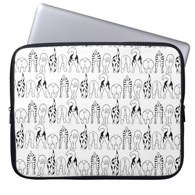 Dog Butts Pattern Laptop Sleeve (Front)