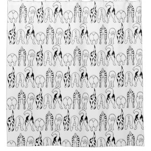 Dog Butts Pattern Shower Curtain