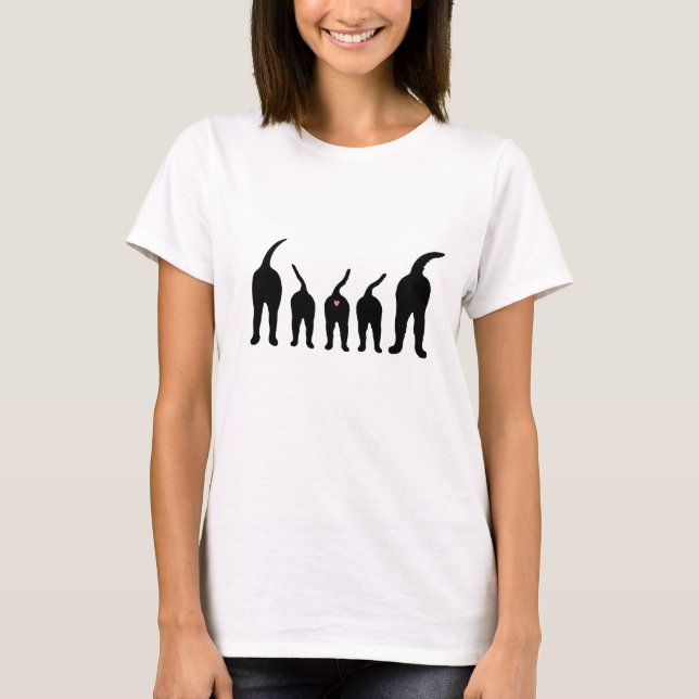 Dog Butts Silhouette T-Shirt (Front)