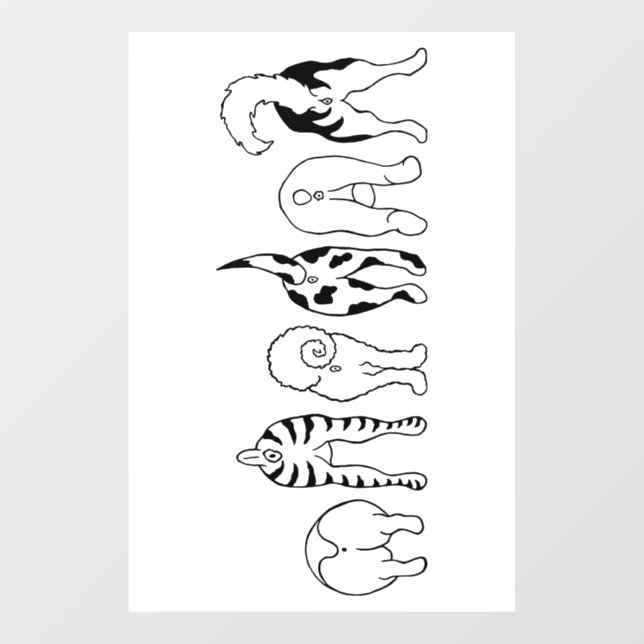 Dog Butts Window Cling (Sheet)