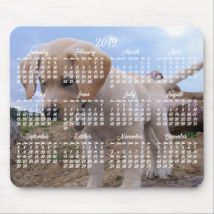 Dog Calendar 2019 Personalised Mouse Pad