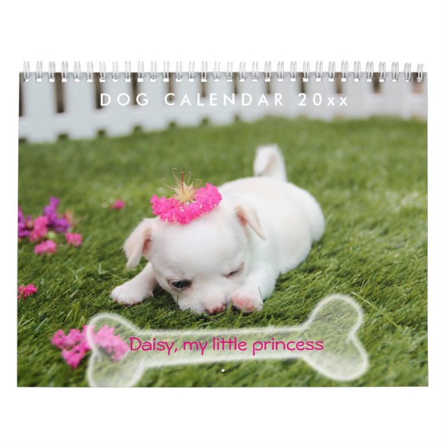 Dog Calendar 2025 Cute Puppy Add Photo (Cover)