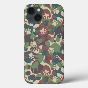 Dog Camouflage Pattern iPhone 13 Case