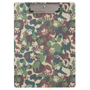 Dog Camouflage Pattern Clipboard