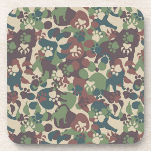 Dog Camouflage Pattern Coaster