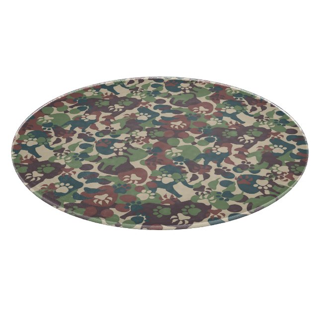 Dog Camouflage Pattern Cutting Board (Corner)