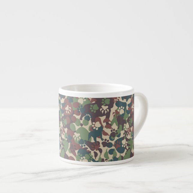 Dog Camouflage Pattern Espresso Cup (Front Right)
