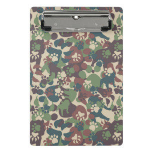Dog Camouflage Pattern Mini Clipboard