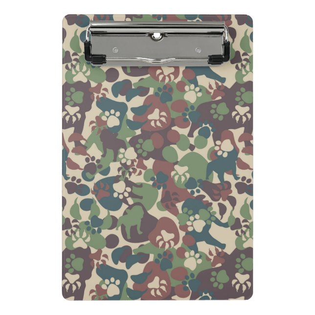 Dog Camouflage Pattern Mini Clipboard (Front)