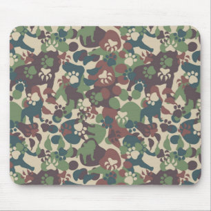Dog Camouflage Pattern Mouse Mat