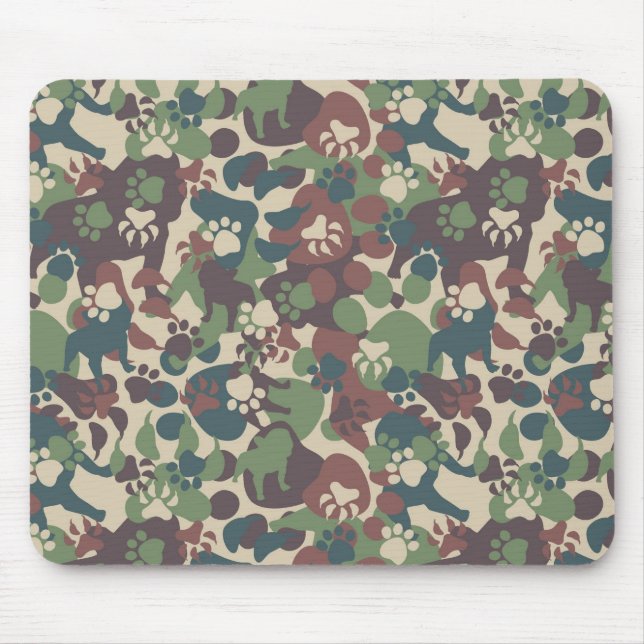 Dog Camouflage Pattern Mouse Mat (Front)