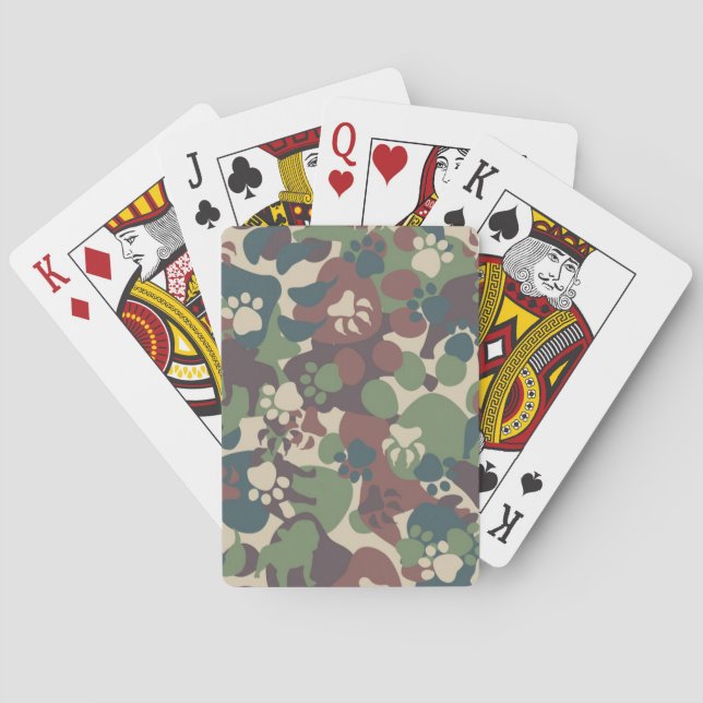 Dog Camouflage Pattern Playing Cards (Back)