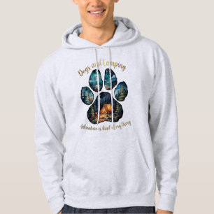 Dog Camping Paw Print Hoodie for Dog Lovers Hoodie