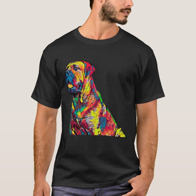 Dog Cane Corso Italian Mastiff Head Pet Portrait T-Shirt (Front)