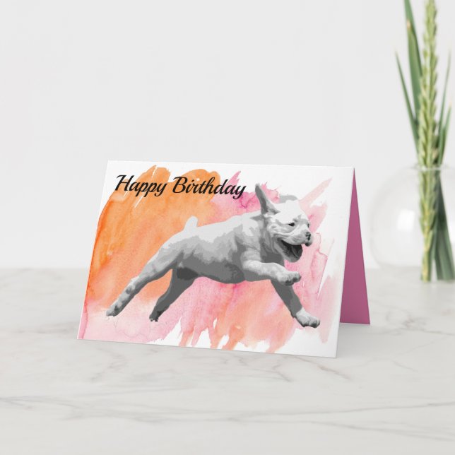 Dog Cards - Personalised Birthday Card (Front)