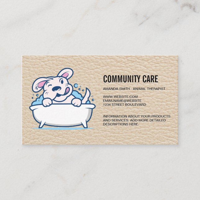 Dog Care | Dog Wash Business Card (Front)